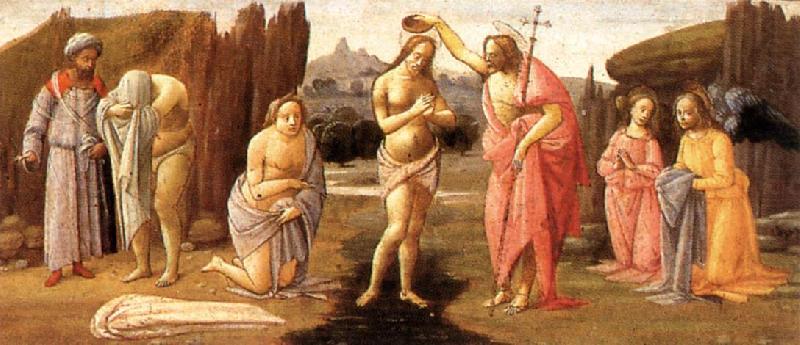 BARTOLOMEO DI GIOVANNI Predella: Baptism of Christ d china oil painting image